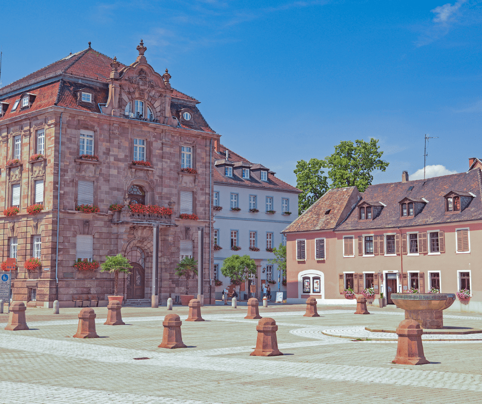 Speyer view of Domplatz in the city