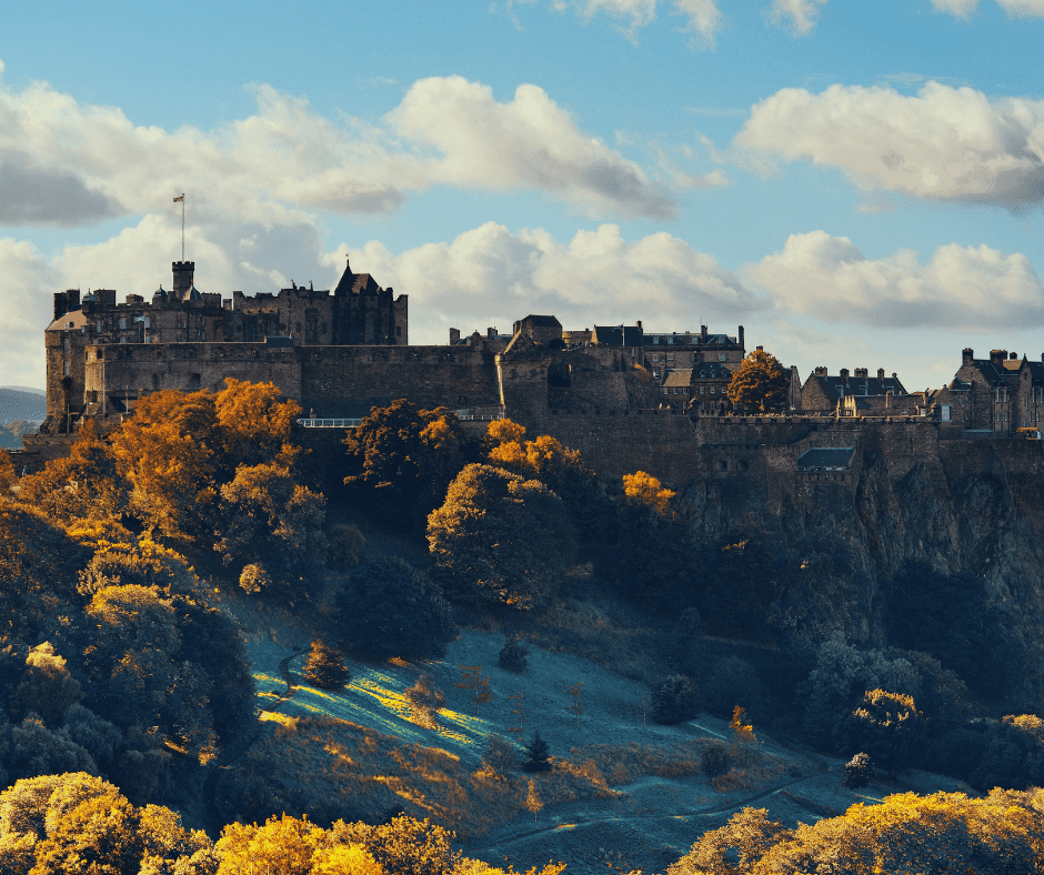 Edinburgh Castle in autumn